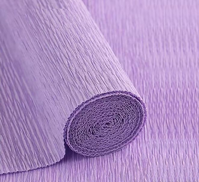 Crepe Paper Roll 8.2ft Long 17 Inch Wide for Wedding Ceremony Various Large Festivals Decoration (Light Purple)